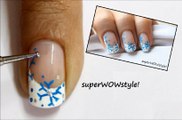 Snowflake Nails !! ♦ Snow Nail Designs - How to Draw snowflake Nail Art Designs