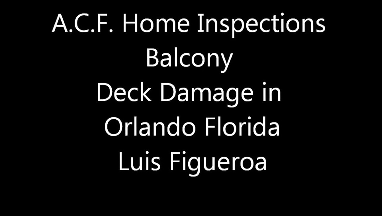Balcony Damage Found By A Home Inspector Orlando