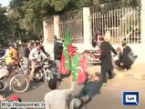 Motorcyclist runs over protesting PTI worker