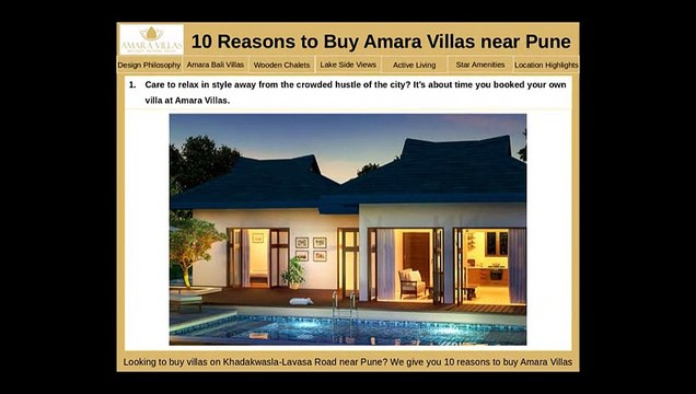 Amara Villas offers Villas in Pune for Sale