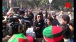 PTI supporters stop motorcyclists near Lahore's GPO chowk