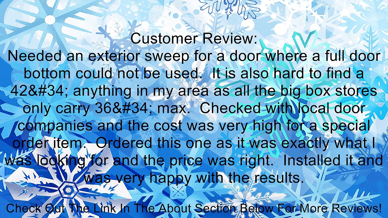 Dark Bronze Finish Door Sweep-Rain Drip Combination for 42" Door Review