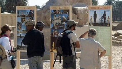 Ancient pharaoh towers again, after centuries under water