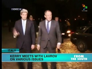 Kerry meets with Lavrov in Italy to discuss Middle East