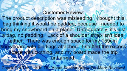 Ride Unforgiven Board Sleeve Bag with Space Knuckle, Multi-Color, 172-cm Review