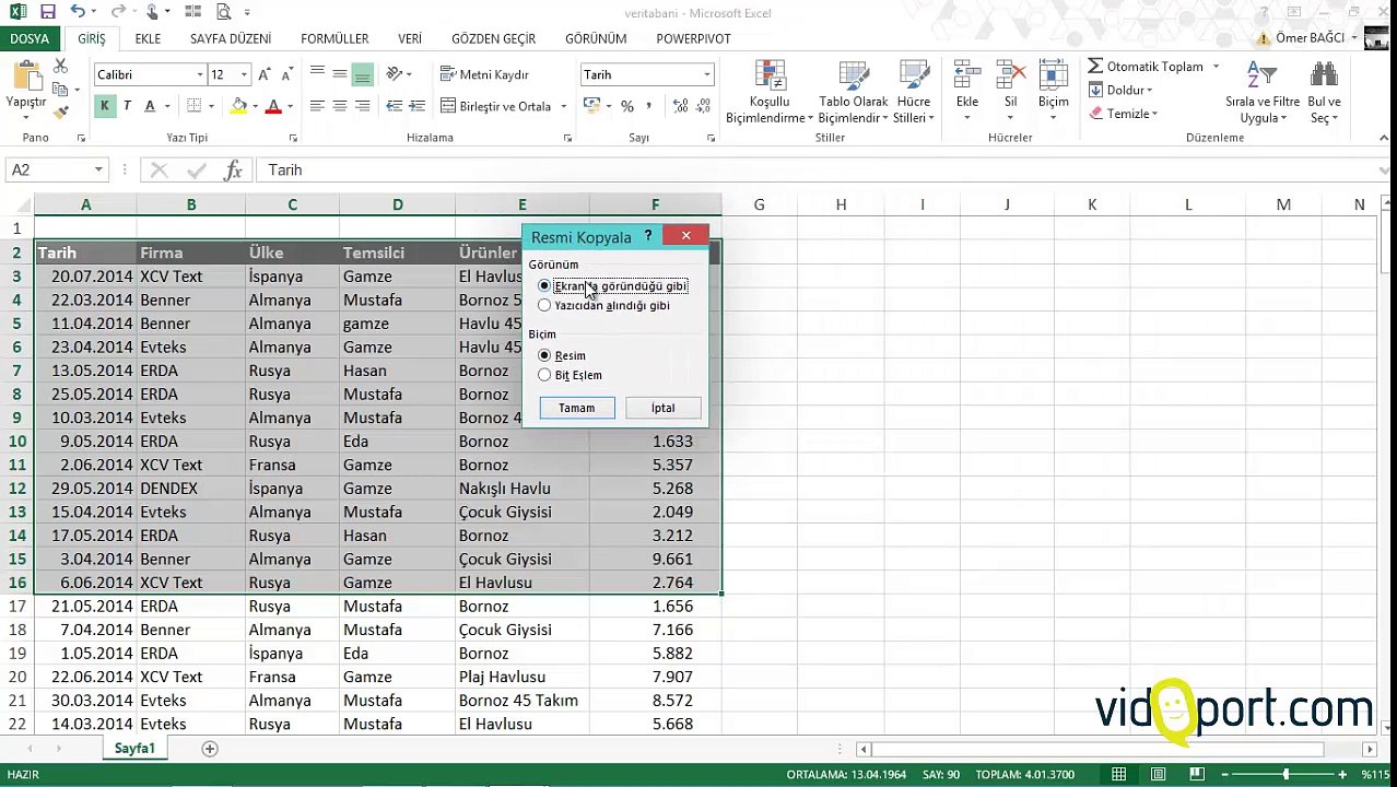 Ömer BAĞCI ile Excel - Excel'de Kopyalamanın bu özelliğini buluyor musunuz?
