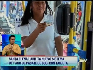 Sistema de pago con tarjetas en buses de Santa Elena comienza hoy