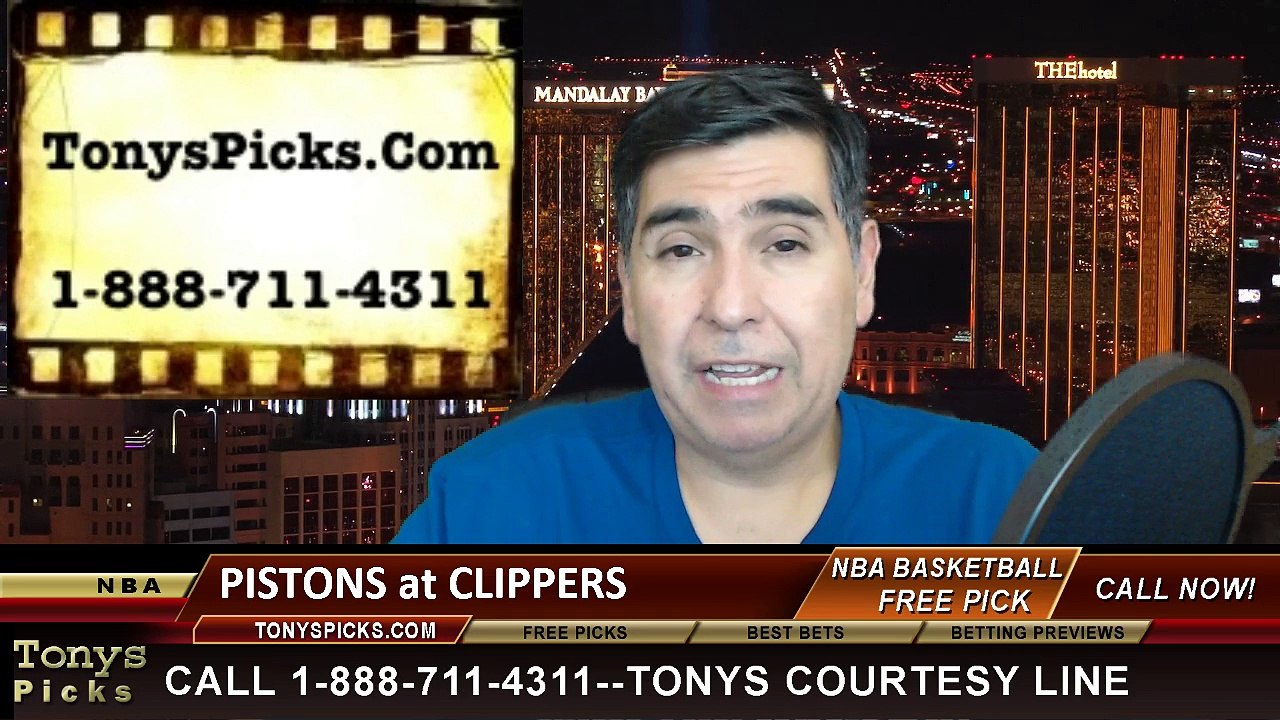 LA Clippers vs. Detroit Pistons Free Pick Prediction NBA Pro Basketball Odds Preview 12-15-2014