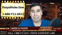 Indiana Pacers vs. LA Lakers Free Pick Prediction NBA Pro Basketball Odds Preview 12-15-2014