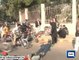 PTI Dharna -Lahorites Strike against TTPTI terrorists when a Motorcyclist runs over protesting TTPTI worker near GPO Chowk in Lahore