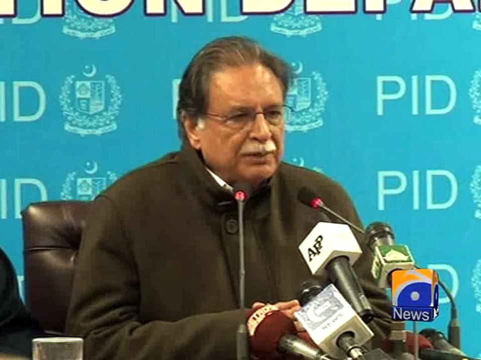 Pervez Rashid Condemn Attack On Geo News Anchor Sana Mirza-Geo Reports-15 Dec 2014