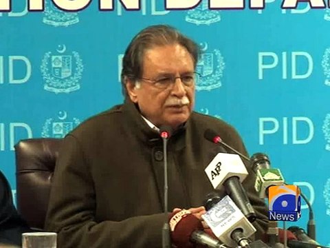 Pervez Rashid Condemn Attack On Geo News Anchor Sana Mirza-Geo Reports-15 Dec 2014