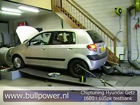 Chiptuning Hyundai Getz 1600 i 105pk testbank Bullpower