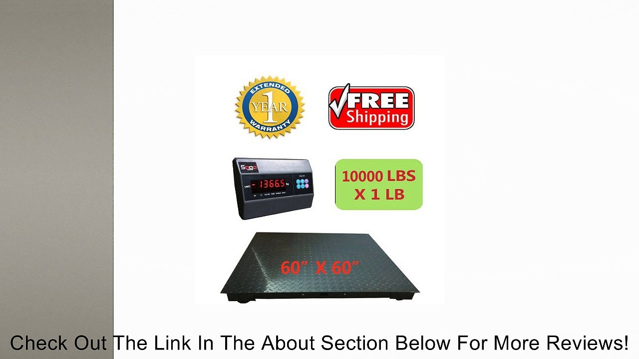 FLOOR SCALE/PALLET SCALE/PLATFORM SCALE POSTAL 10000 LB*1LB 5'x5' 60" W/IND SAGA Review
