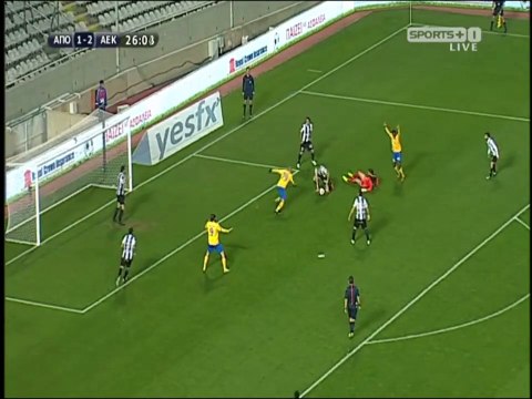 ΑΠΟΕΛ-ΑΕΚ (ΑΠΟΕΛ ζητάει πέναλτι 26')