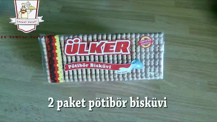 Bisküvili Muzlu Piramit Pasta Tarifi