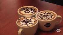 Latte Art tutorial - 3 Different Topping Patterns