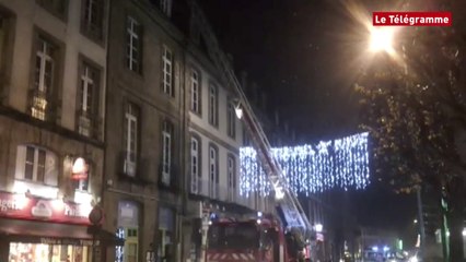Morlaix. Début d'incendie place Charles-de-Gaulle