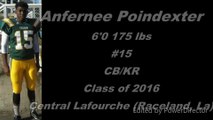 Anfernee Poindexter (6'0 175 lbs, Cornerback) Central Lafourche High School