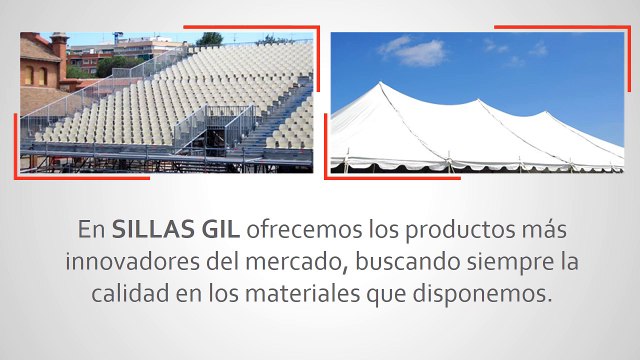 Sillas Gil - Alquiler mobiliario eventos - Alquiler escenarios - Montaje escenarios
