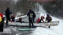 Avez-vous déjà vu du kayak de neige ?