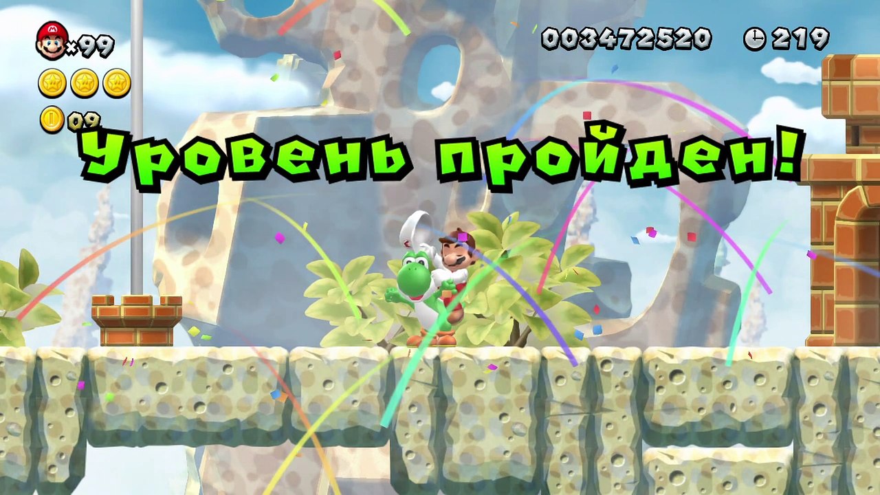 New Super Mario Bros U Walkthrough part 6 Rock-Candy Mines All Star Coins (Wii U)