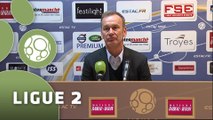 Conférence de presse ESTAC Troyes - Nîmes Olympique (2-0) : Jean-Marc FURLAN (ESTAC) - José  PASQUALETTI (NIMES) - 2014/2015