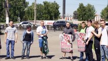 Russian Defense League Demonstrates Against Muslims Sand Niggers In Novosibirsk