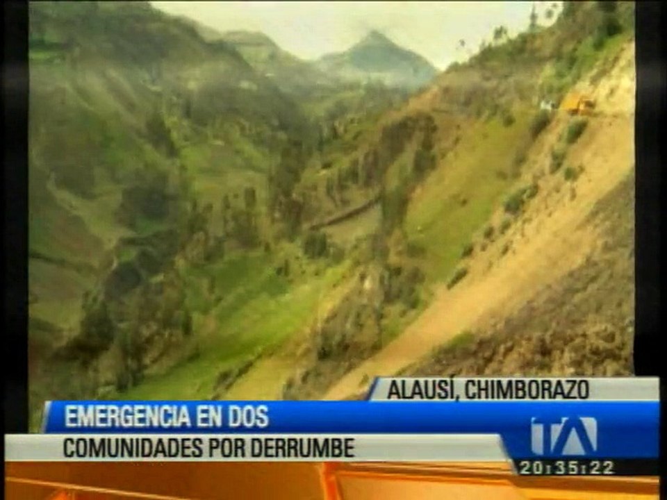 Deslave en Alausí afecta a varias comunidades de la zona