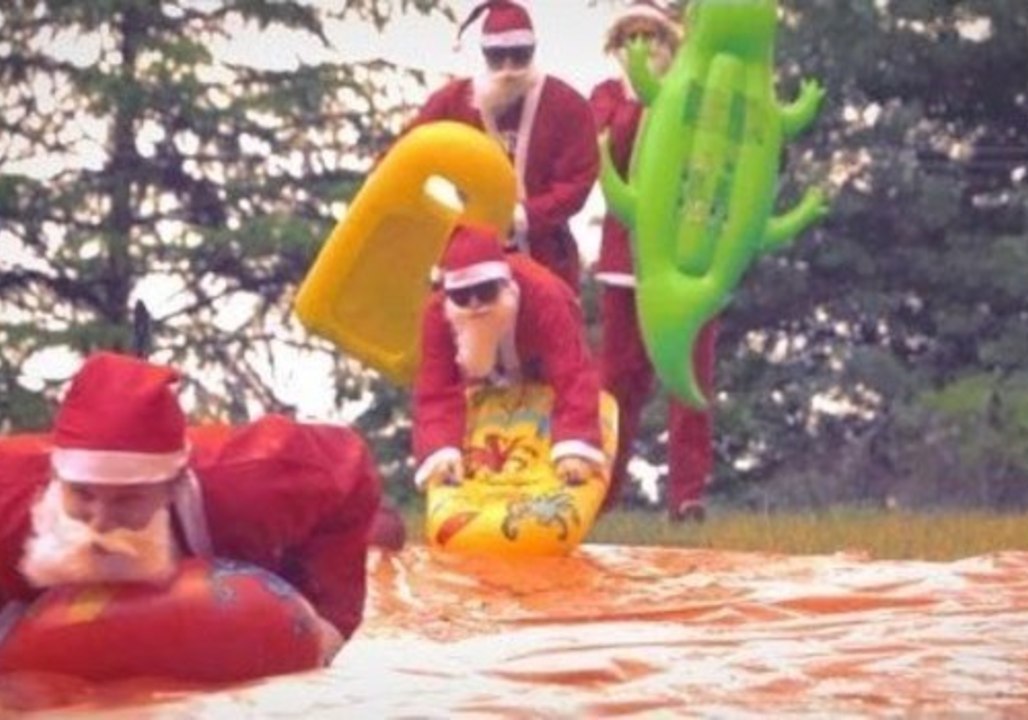 Australians Bring Festive Feel to the Slip N Slide