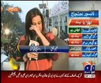 Geo Newz anchorperson Sana Mirza Crying 15.12.2014
