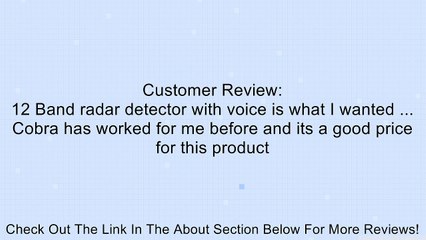 Cobra Electronics ESD 777 12-Band Radar Detector Review