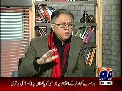 Hassan Nisar Shuts Up Geo News PMLN Calling PTI Workers Burgers