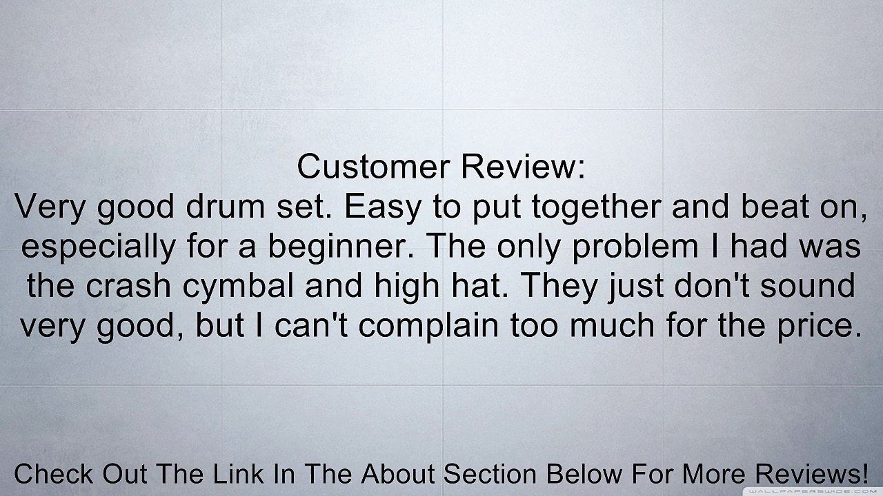 Stage Rocker 5pc drum set with double-braced hardware (Cymbals, Stool and Sticks included) - Black Review