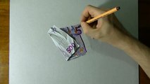 Drawing Time Lapse - 500 Euro Note - Hyperrealistic Art