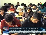 Estudiantes colombianos rechazan reforma educativa del gobierno