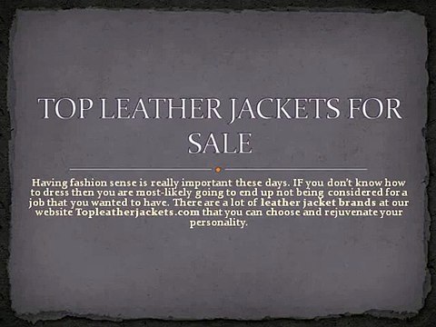 TOP LEATHER JACKETS FOR SALE