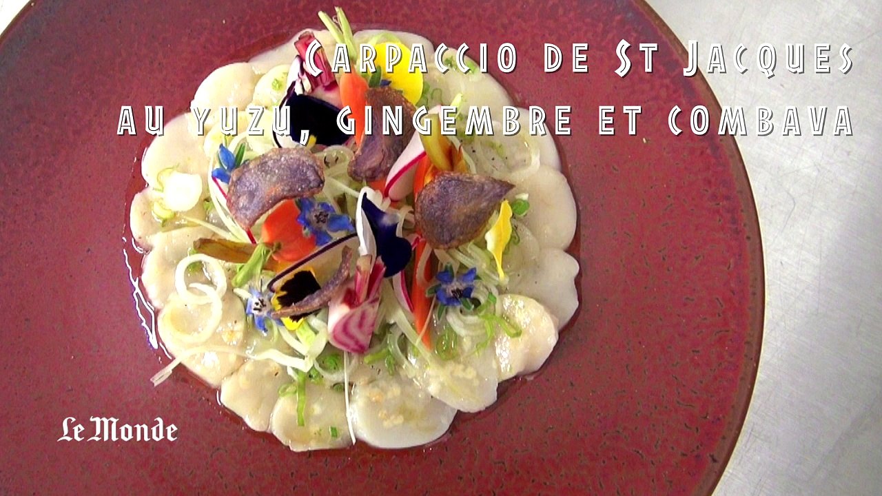 Recette de saison : le carpaccio de St Jacques aux légumes croquants