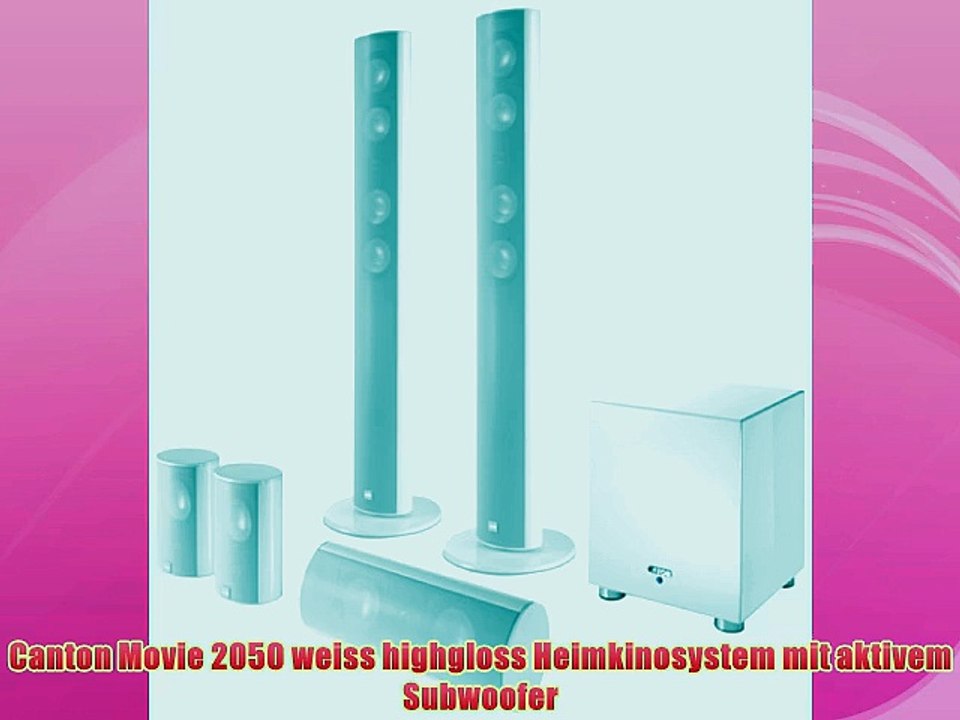 Canton Movie 2050 weiss highgloss Heimkinosystem mit aktivem Subwoofer