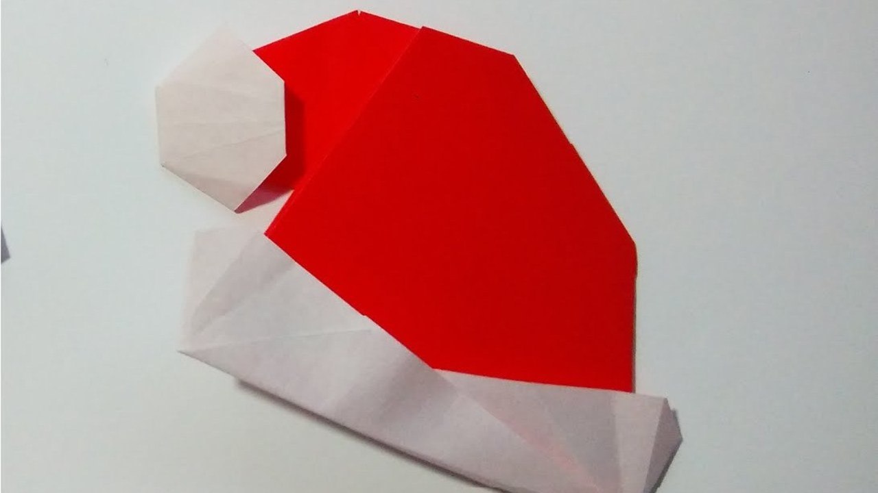 Como hacer un gorro de papel navideño sencillo