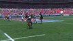 Sevens Re:LIVE! Gillies Kaka high-fives himself after try in Cup quarters