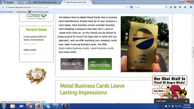 Metal Business cards service From BlackMetalBusinessCards