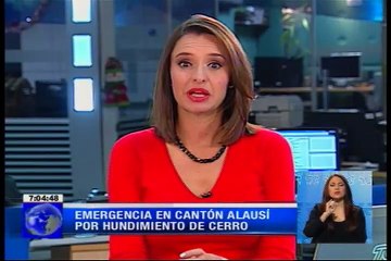 Emergencia en cantón Alausí por hundimiento de cerro
