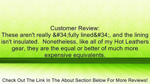 Hot Leathers Fully Lined Leather Chaps (Black, Medium) Review