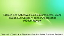 Tabbies Self Adhesive Hole Reinforcements, Clear (TAB58392) Category: Binder Accessories Review