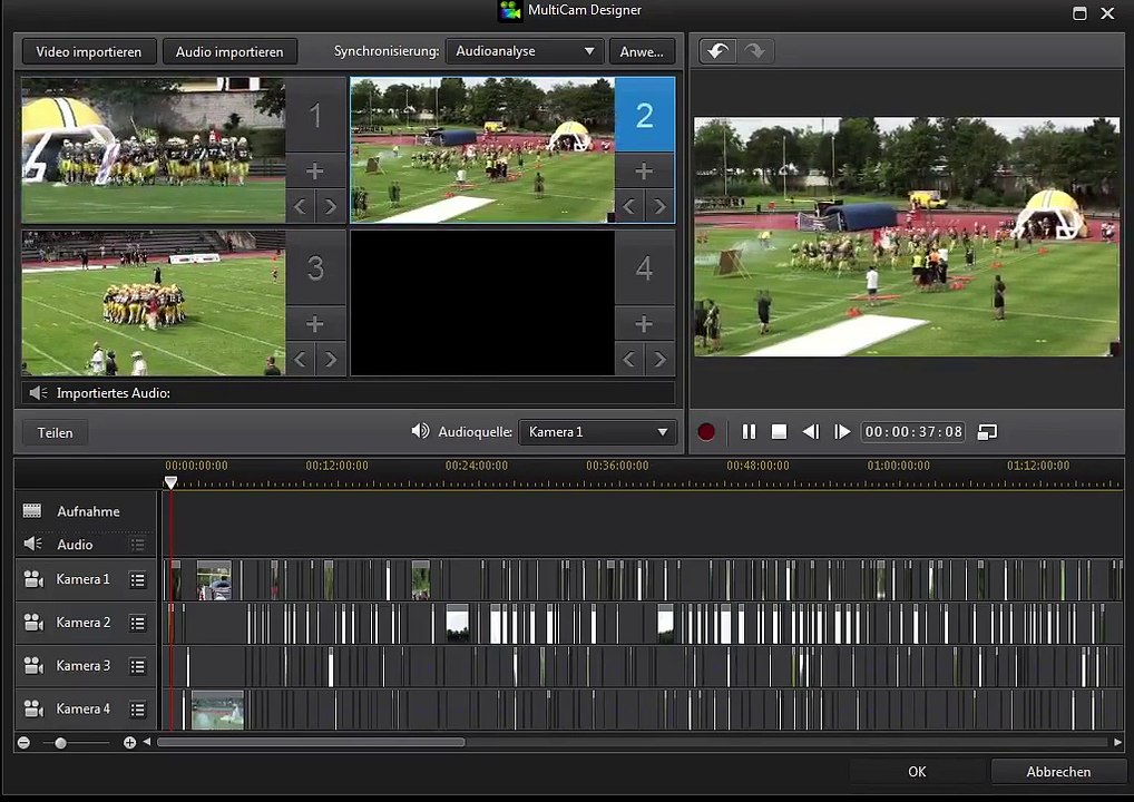 Multicam Editing Testlauf