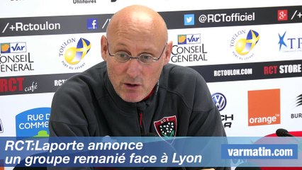RCT: Laporte annonce un groupe remanié face au LOU