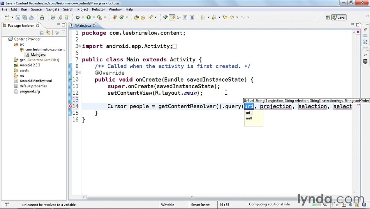 Android Development - Preferences and Data Storage - 05 - contentproviders