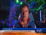 Luces navideñas encienden iluminan Riobamba