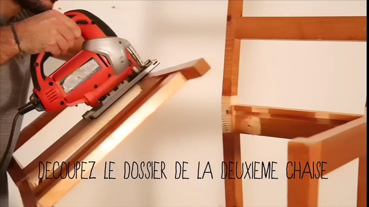 Video : Banc revisité en chaises